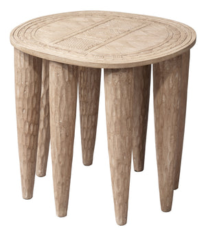 Naga Mango Wood Side Table, Natural