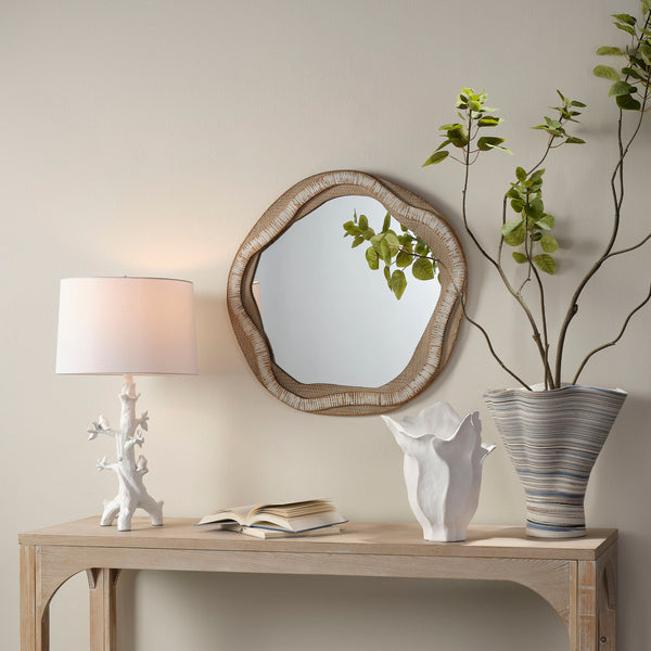 River Organic Rattan Mirror