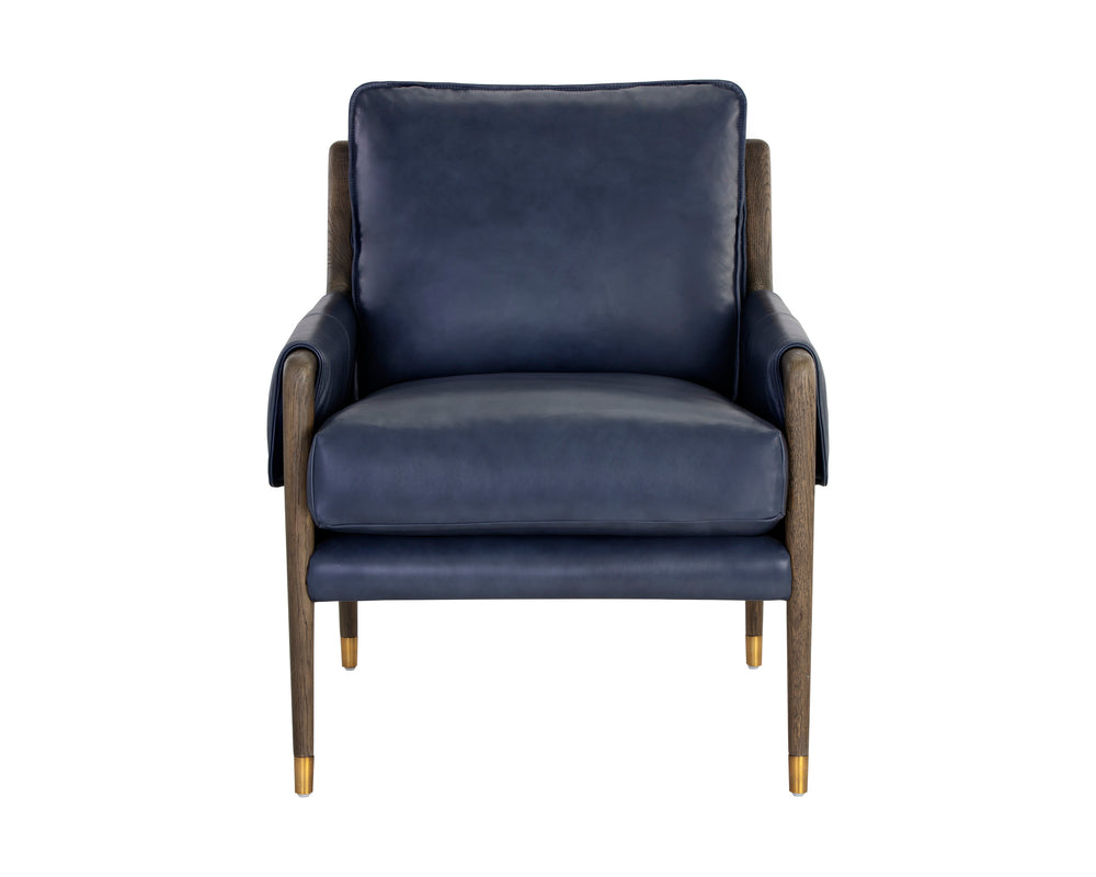MAUTI ARMCHAIR - DISTRESSED BROWN - CORTINA INK LEATHER
