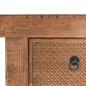 Lahey Solid Wood Console Table - Mission Brown