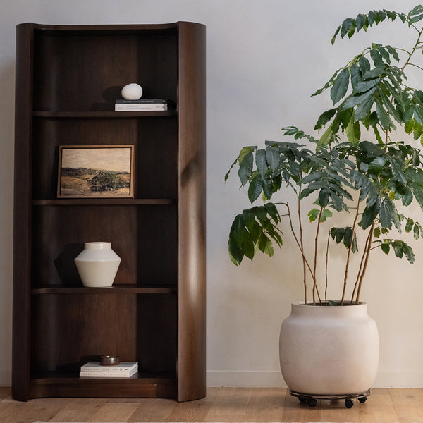 Moe's Nera Bookcase Brown with Mahogany Finish