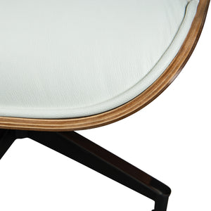 REYS LOUNGE CHAIR & OTTOMAN - WHITE LEATHER