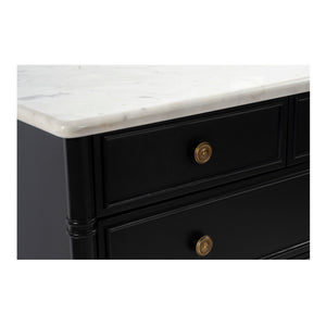 Eleanor 5-Drawer Chest Black Mango Wood