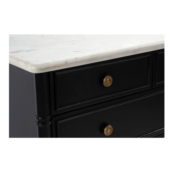 Eleanor 5-Drawer Chest Black Mango Wood