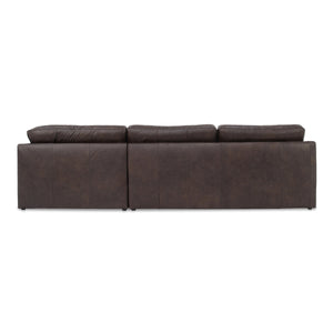 Thurlow 3 Piece Right Modular Sectional in Brown Leather