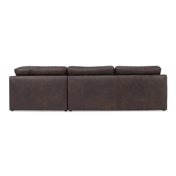 Thurlow 3 Piece Right Modular Sectional in Brown Leather