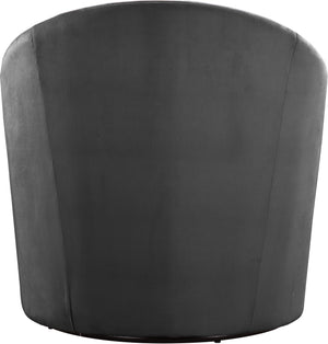 Maurice Accent Chair In Grey Velvet