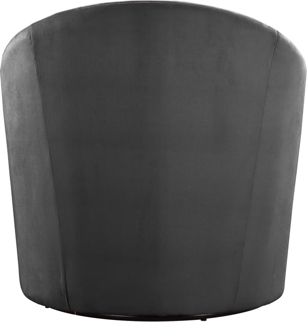Maurice Accent Chair In Grey Velvet