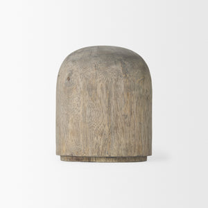Knox Short Gray-Wash Wood Decorative Object