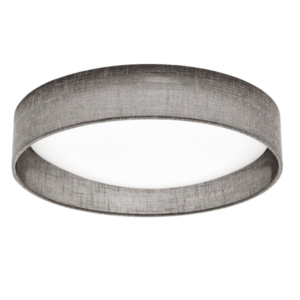 15" LED Flush Mount, Grey Shade