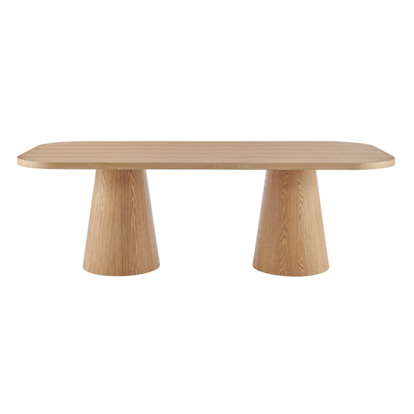Briston KD 90.5" Dining Table, Natural 