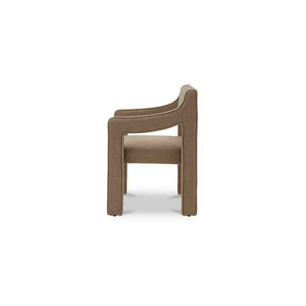 Moe's Elise Dining Chair Ochre with Sloped Arms