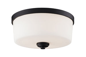 Arlington 3 Light Flush Mount in Bronze Finish