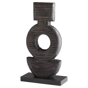 Dark Oval Sculpture | Black