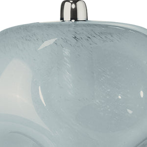 Dimpled Glass 1-Light Pendant, Blue