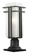 Abbey Outdoor Pier Mount Light in Black Finish