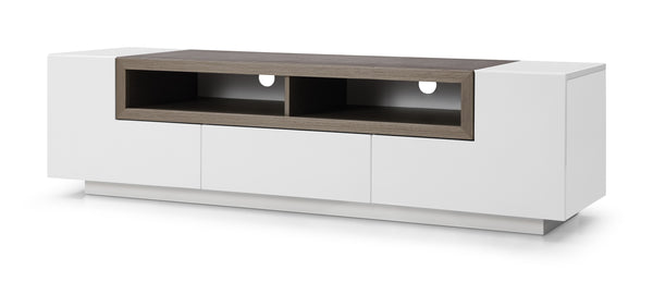 W TV002 White Gloss/Grey Veneer