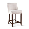 Buddy 20" Off-White Linen Counter Chair, Dark Legs