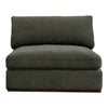 Moe's Rue Slipper Chair in Deep Green with Feather-Fill