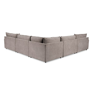 Caplan 6-Piece Modular Sectional with Ottoman - Elite-Charcoal