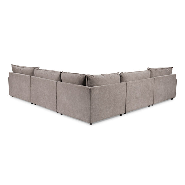 Caplan 6-Piece Modular Sectional with Ottoman - Elite-Charcoal