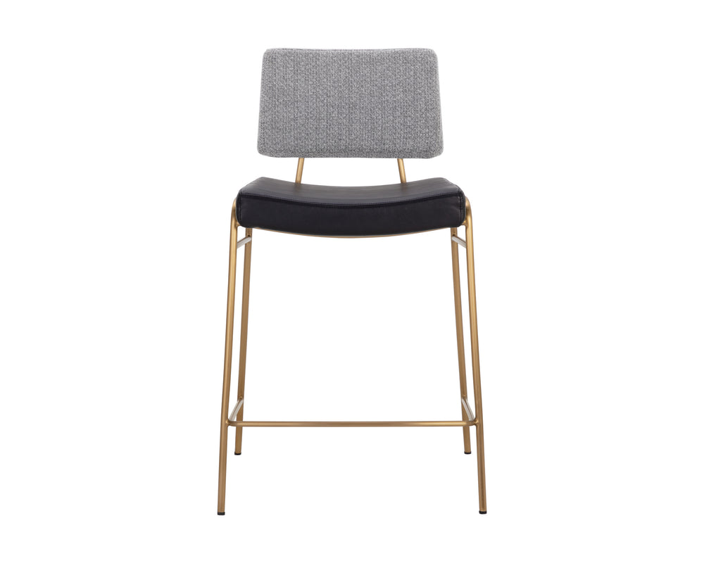 BRINLEY COUNTER STOOL - GOLD - NIGHTFALL BLACK / CHACHA GREY