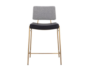 BRINLEY COUNTER STOOL - GOLD - NIGHTFALL BLACK / CHACHA GREY