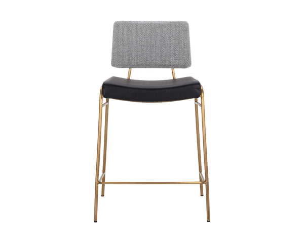 BRINLEY COUNTER STOOL - GOLD - NIGHTFALL BLACK / CHACHA GREY