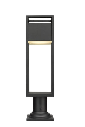 Barwick 1 Light Outdoor Pier Mounted Fixture in Black Finish