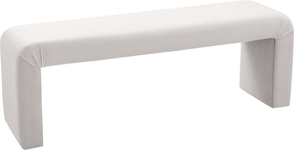Dale Bench In Cream Velvet