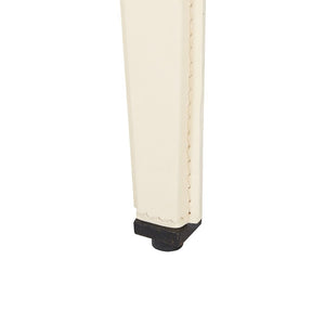 WINSTON STOOL IN IVORY LEATHER