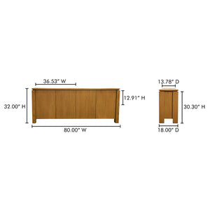 Moe's Brook Sideboard in Country Oak