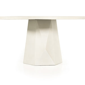 Bowman Outdoor Dining Table 60" In White