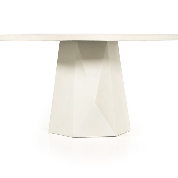 Bowman Outdoor Dining Table 60" In White