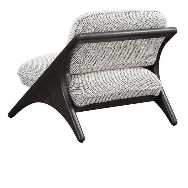 Classic Home Georgia Upholstered Accent Chair - Gray Wood Frame and Ivory Upholstery