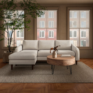 Quinn Sectional with Reversible Chaise in Oatmeal