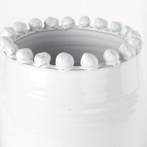 Basin Large Off-White Glazed Vase