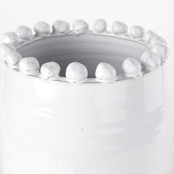 Basin Large Off-White Glazed Vase