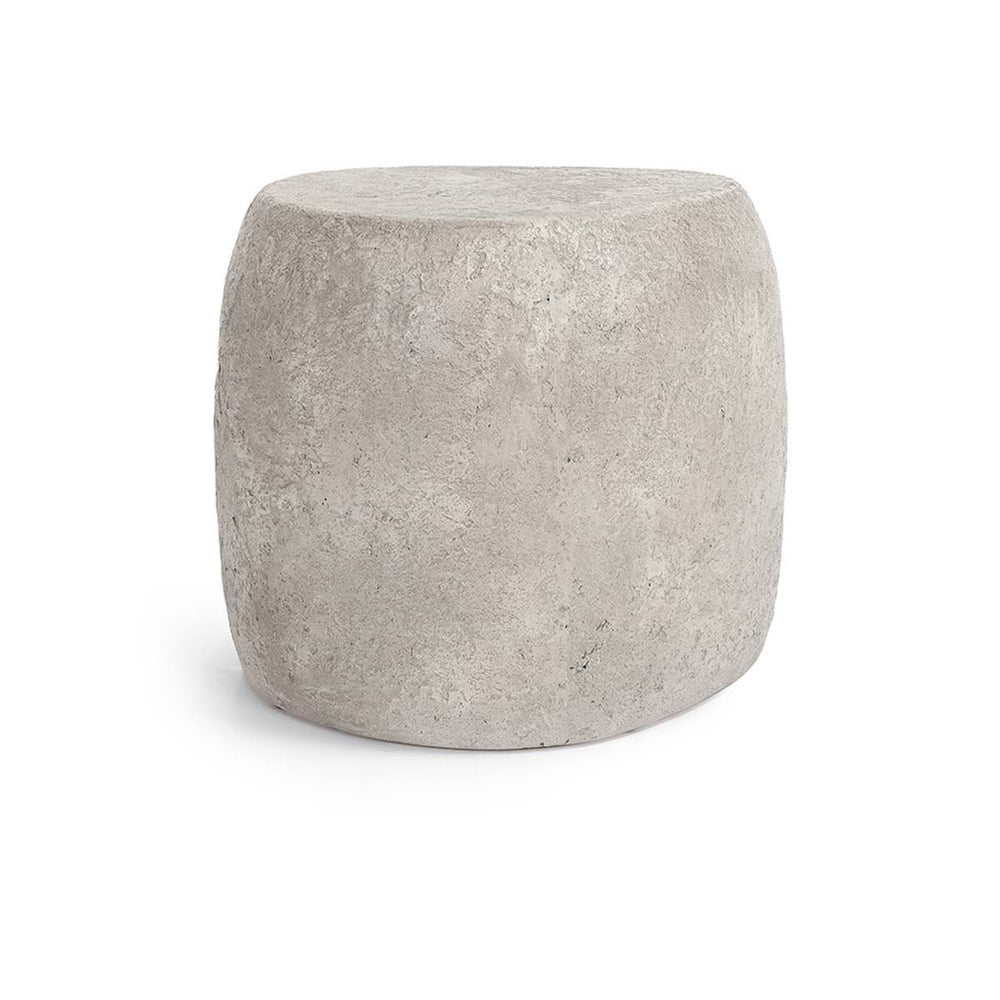 Britney Round End Table - Light Gray Concrete