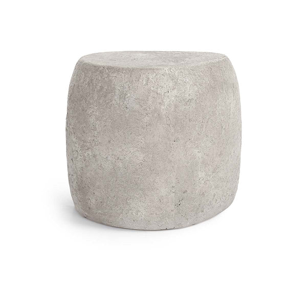 Britney Round End Table - Light Gray Concrete