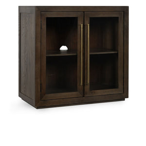 Bradley Solid Wood 2-Door Cabinet with Antique Brass Hardware