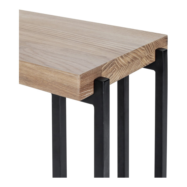 Moe's Mila C-Shaped Side Table in Natural Oak