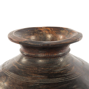 Found Wooden Jar In Reclaimed Natural