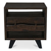 Madagascar Nightstand in Dark Brown Acacia