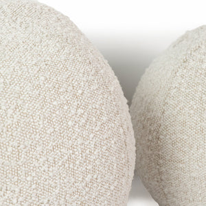 Balle Pillow, Set Of 2 In Knoll Natural And Set of 2 And 12.5" diam, 10" diam