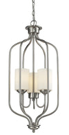 Cardinal 3 Light Pendant in Brushed Nickel Finish