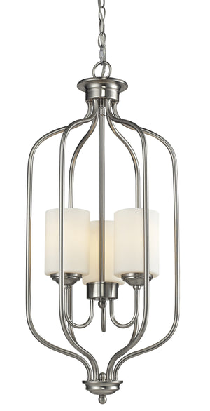 Cardinal 3 Light Pendant in Brushed Nickel Finish