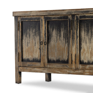 Hitchens Media Console In Worn Black