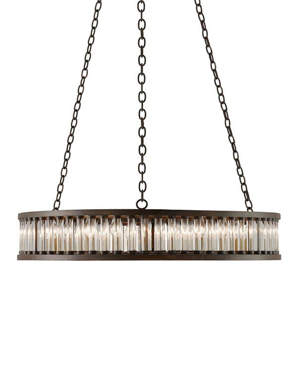 Elixir Chandelier In Bronze Verdigris