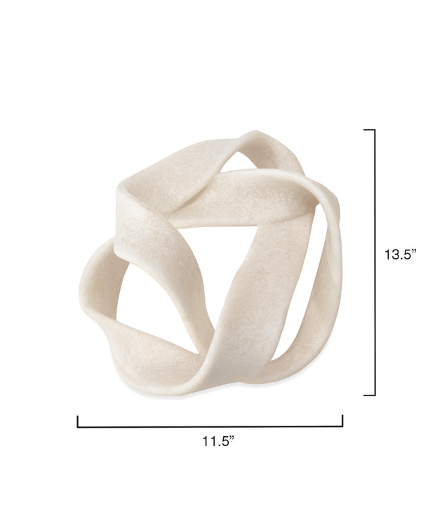 Tangled Resin Decorative Table Object, Off-White